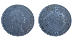 20 krejcar František I. 1834 B Kremnica, uherská ražba s madonou 20 krejcar František I. 1834 B Kremnica, uherská ražba s madonou