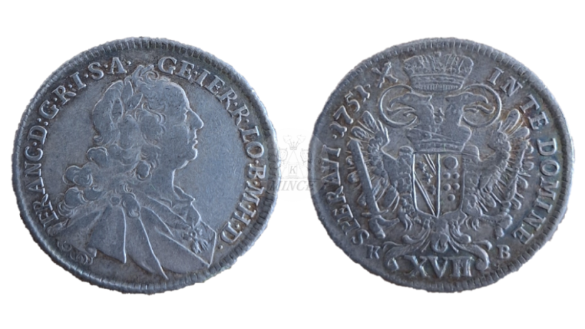 XVII krejcar František I. Štěpán Lotrinský 1751 KB