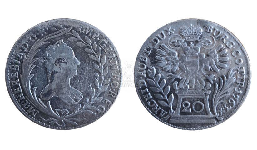 20 krejcar Marie Terezie 1763 Vídeň