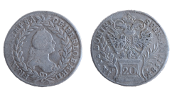 20 krejcar František I. Štěpán Lotrinský 1758 PR Praha