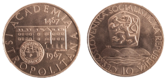 10 Kčs 1967 Pětisté výročí založení Academie Istropolitany