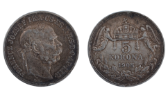 5 korun 1908 