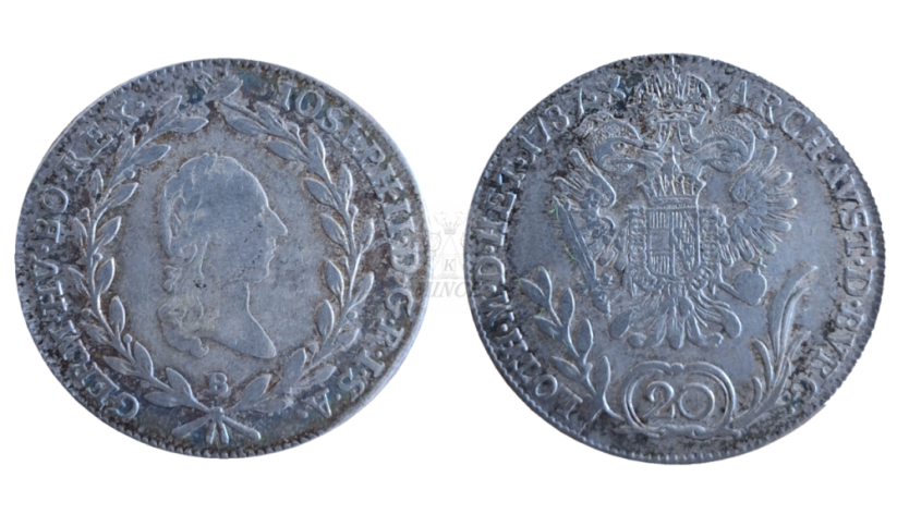 20 krejcar Josef II. 1787 B Kremnica