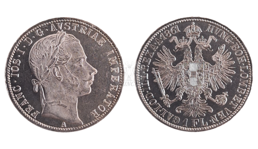 zlatník 1861 A František Josef I. 