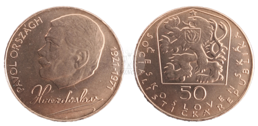 50 Kčs 1971 Padesáté výročí úmrtí Pavola Országha Hviezdoslava