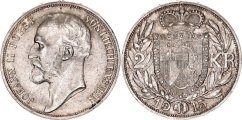 2 Kronen 1915 Johann II. von Liechtenstein