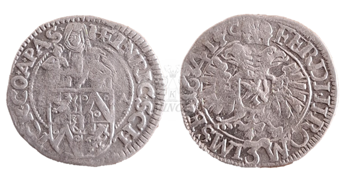 3 krejcar Jindřich Šlik 1634 Planá