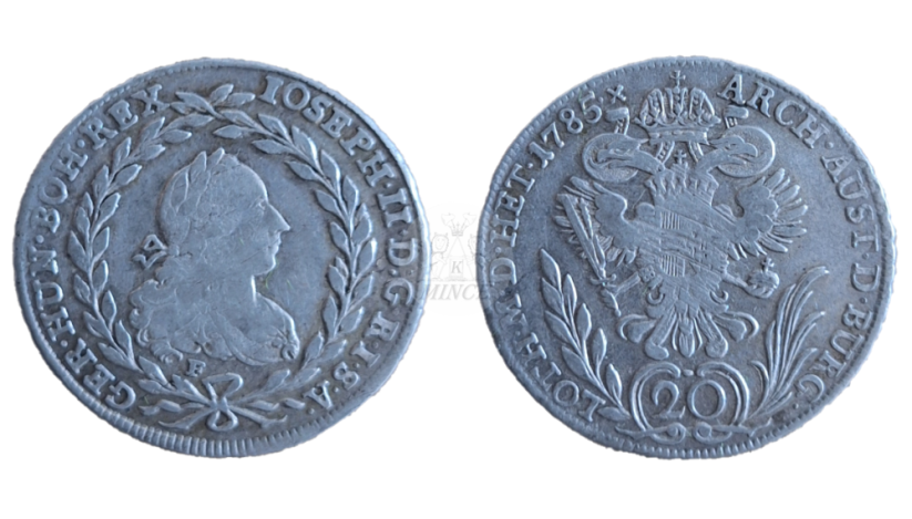 20 krejcar Josef II. 1785 F Hall