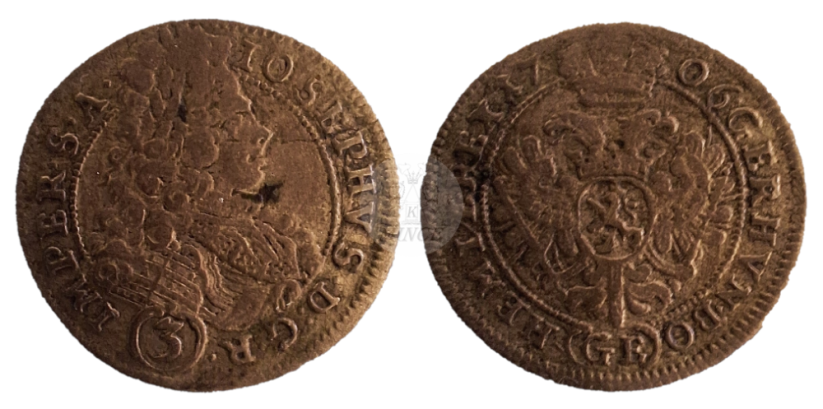3 krejcar Josef I. 1706 Praha