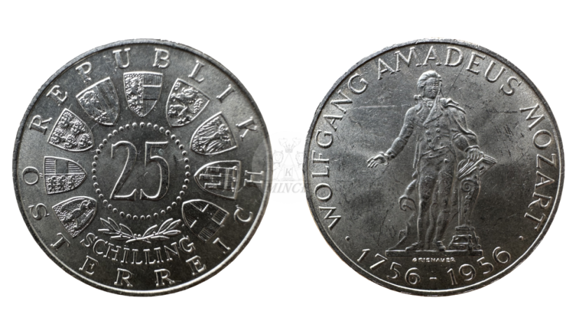 25 schilling 1956 Mozart