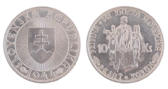 10 Ks 1944 Pribina bez křížku 10 Ks 1944 Pribina bez křížku