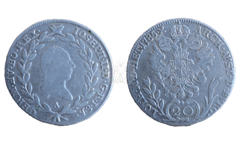 20 krejcar Josef II. 1785 A Vídeň