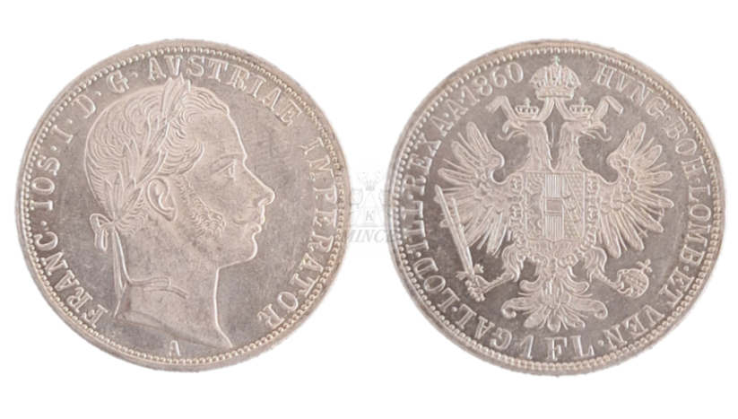 Florin 1860 A František Josef I.