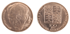 100 Kčs 1990 Sté výročí narození Bohuslava Martinů