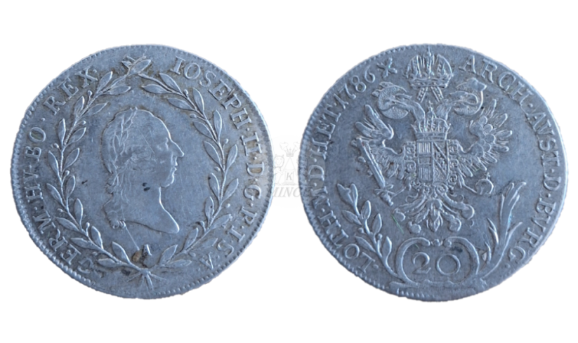 20 krejcar Josef II. 1786 A Vídeň