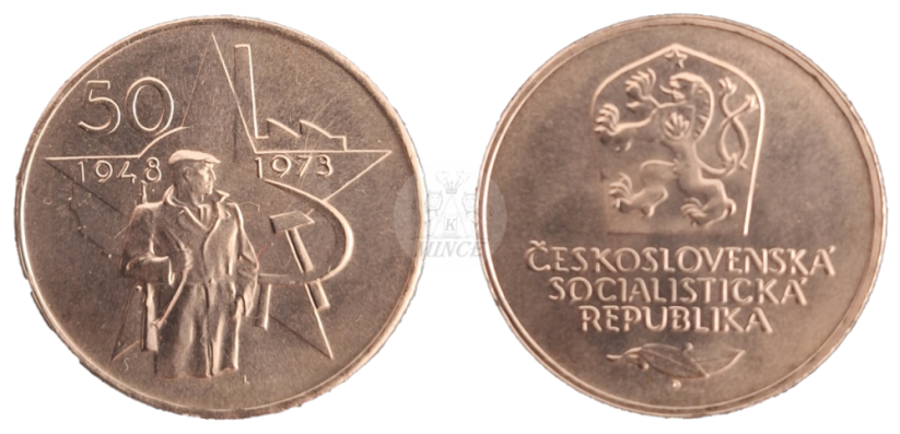 50 Kčs 1973, 25. výročí Vítězného února