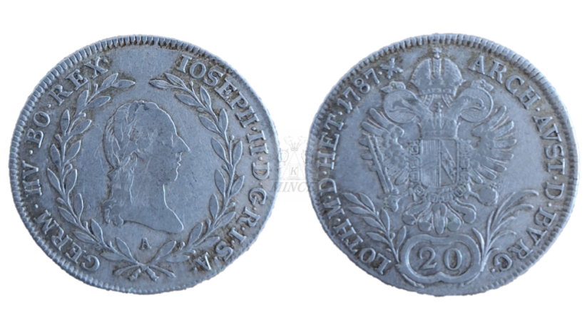 20 krejcar Josef II. 1787 A Vídeň
