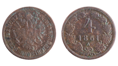 4 krejcar 1861 A
