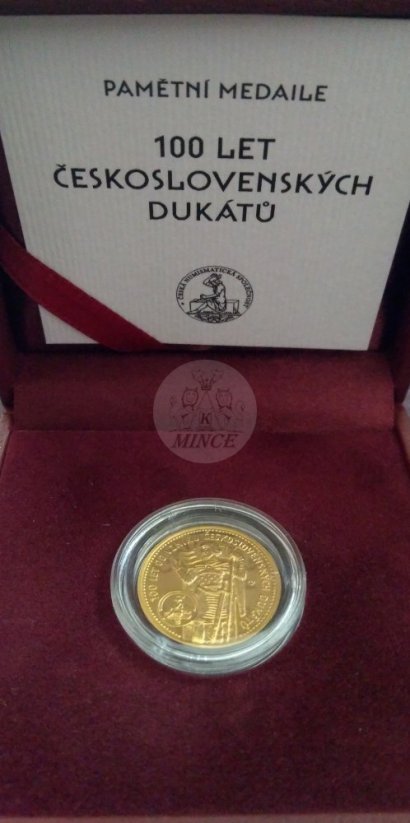 Dukát ČNS ke 100. výročí ražby Svatováclavských dukátů 2023