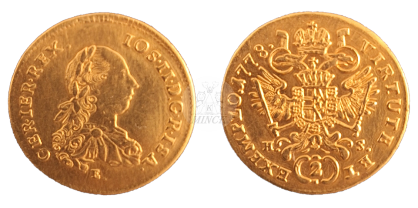 2 Dukát  Josef II. 1778 Karlsburg