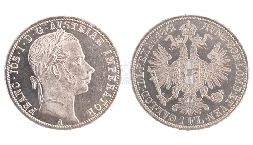 Florin 1861 A František Josef I. 