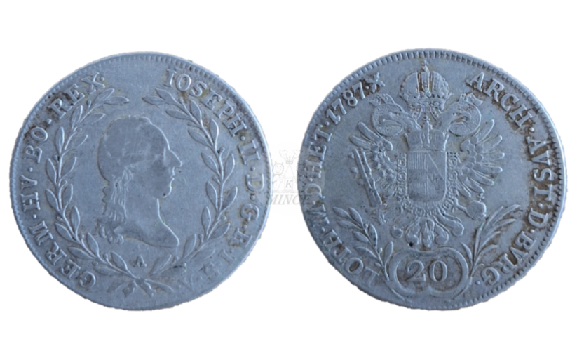 20 krejcar Josef II. 1787 A Vídeň