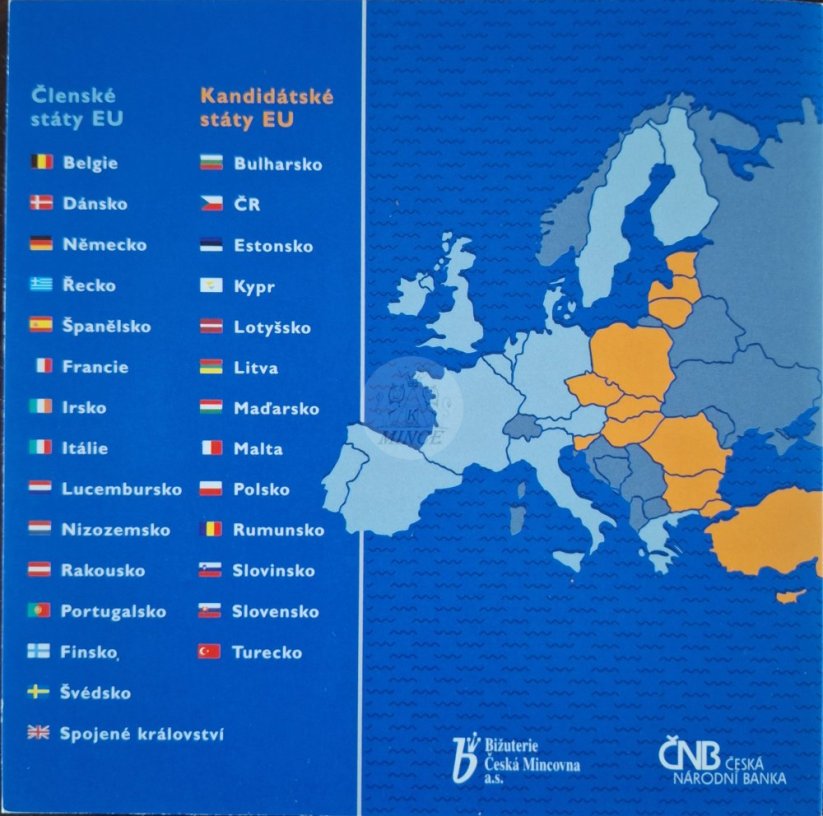 Sada oběžných mincí ČR 2004 Vstup ČR do EU BK