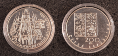 200 Kč 1994 650. výročí založení pražského arcibiskupství a položení základního kamene na Katedrále sv. Víta