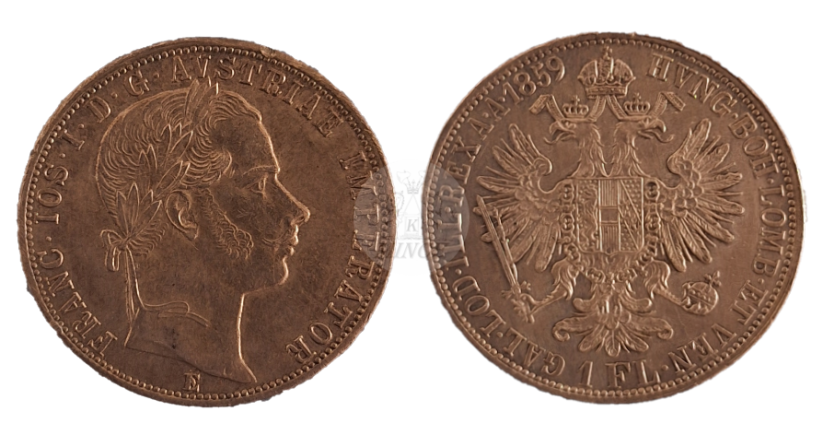 Florin 1859 Karlsburg František Josef I.
