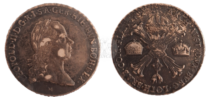 Tolar křížový Leopold II. 1792 M 