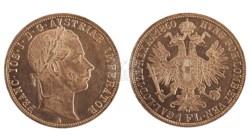 Gulden 1860 A František Josef I.