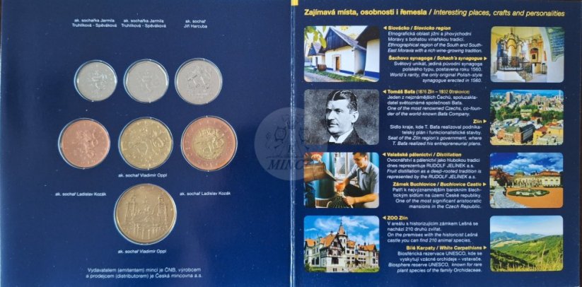 Sada oběžných mincí ČR 2010 Zlínský kraj BK