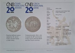 200 Kč 2013 20. výročí ČNB a české měny