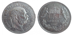 5 koruna František Josef I. 1907 KB 5 koruna František Josef I. 1907 KB