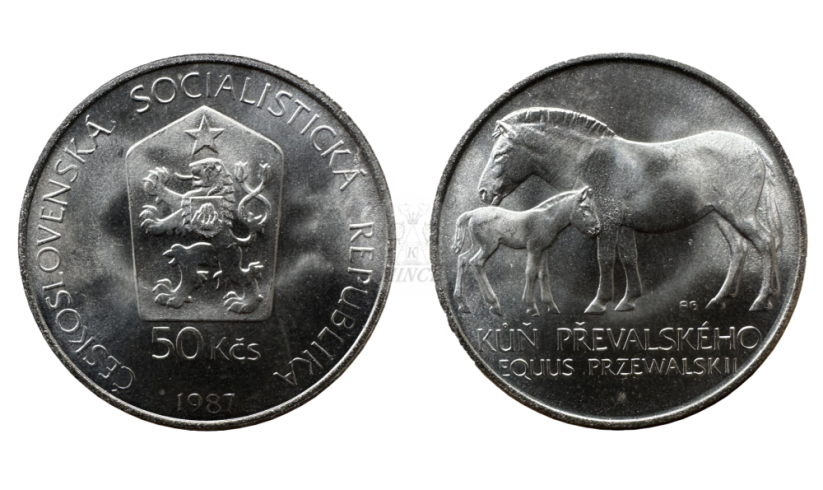 50 Kčs 1987 kůň Převalský