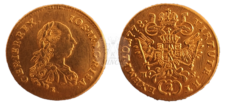2 Dukát  Josef II. 1778 E./H.-S.