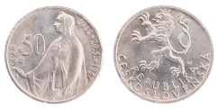 50 Kčs 1947 Třetí výročí Slovenského národního povstání