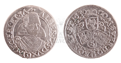 3 krejcar Albrecht z Valdštejna 1630 Zaháň