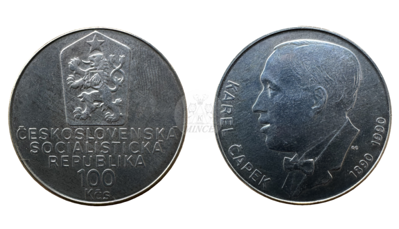 100 Kčs 1990 Karel Čapek