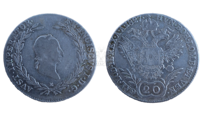 20 Krejcar František I. 1827 E Karlsburg