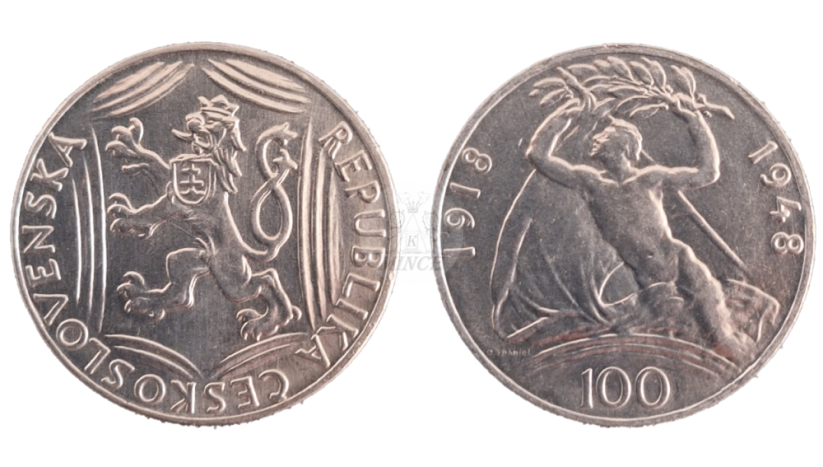 100 Kčs 1948 30. výročí vzniku