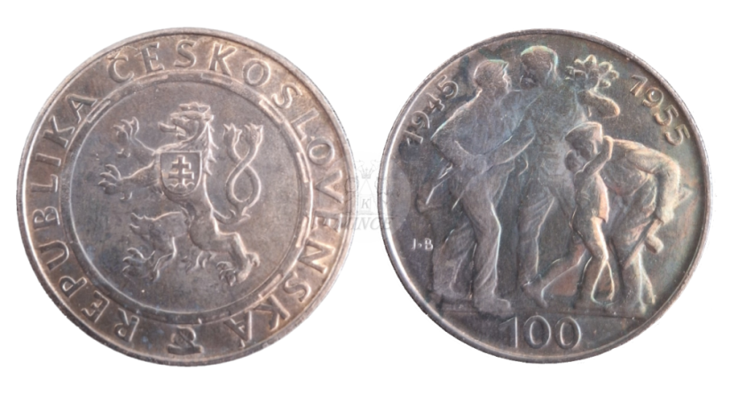 100 Kčs 1955 Desáté výročí osvobození Československa
