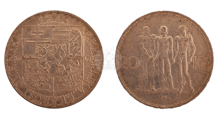 20 Kč ČSR 1934