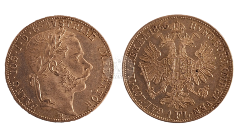 Gulden 1866 B František Josef I. 