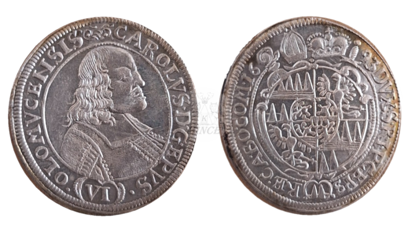 6 krejcar Karel II. z Liechtensteina 1693 Kroměříž (1664 - 1695)