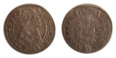 15 krejcar Leopold I. 1677 KB 15 krejcar Leopold I. 1677 KB