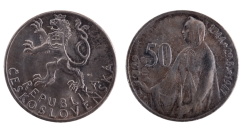 50 Kčs 1947 Třetí výročí Slovenského národního povstání