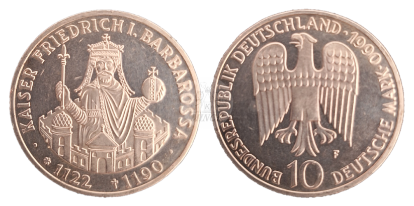10 marek 1990 F, 800 výročí úmrtí Friedricha I. Barbarossy