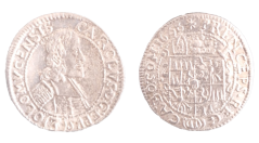 3 krejcar Karel II. z Lichtenštejna 1668 Kroměříž