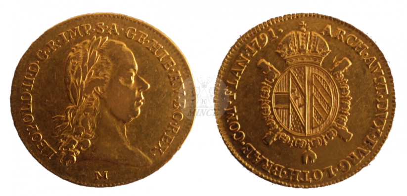 1/2 Sovráno Leopold II. 1791 M